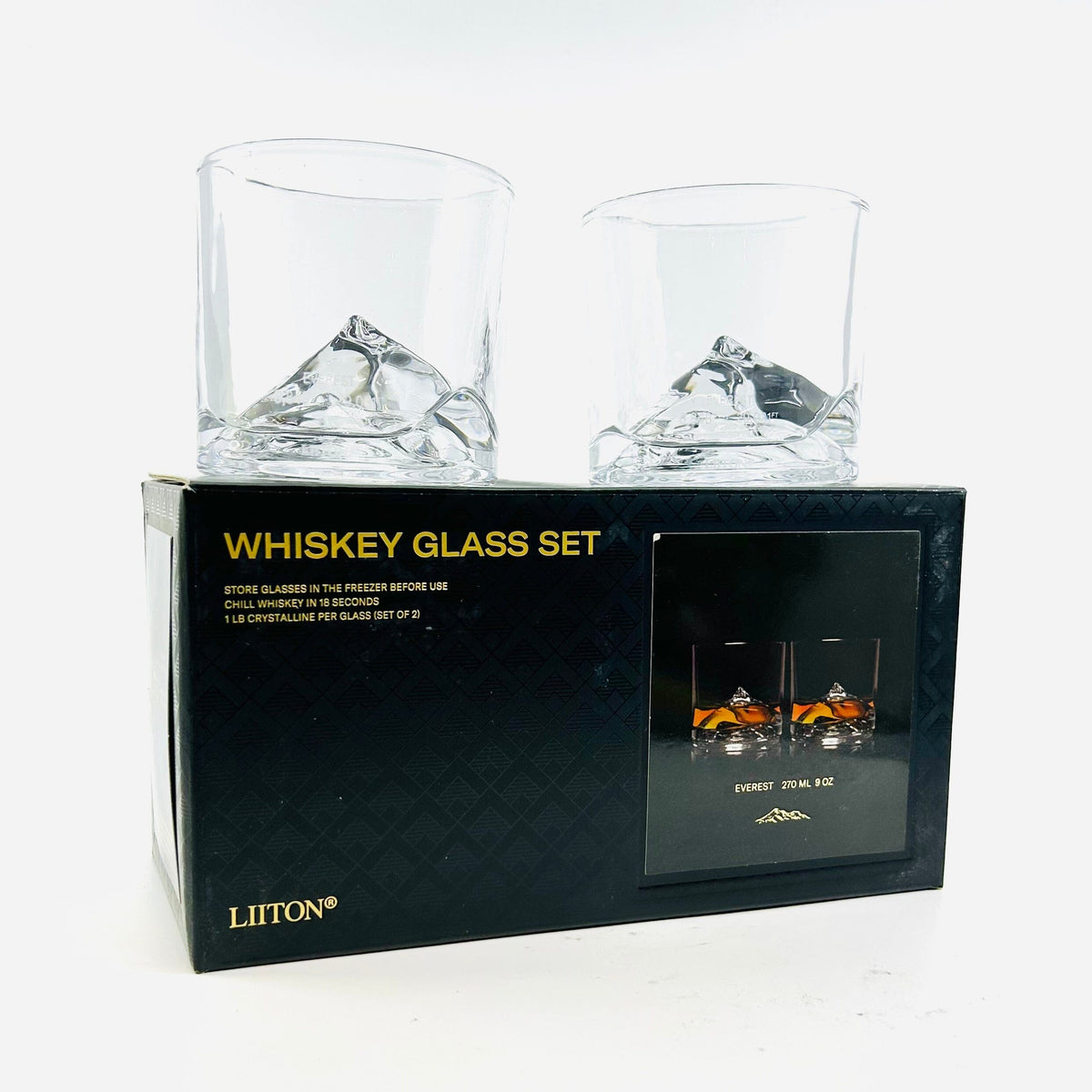 Everest Whiskey Glass Set of 2 Decor DKK Brands 