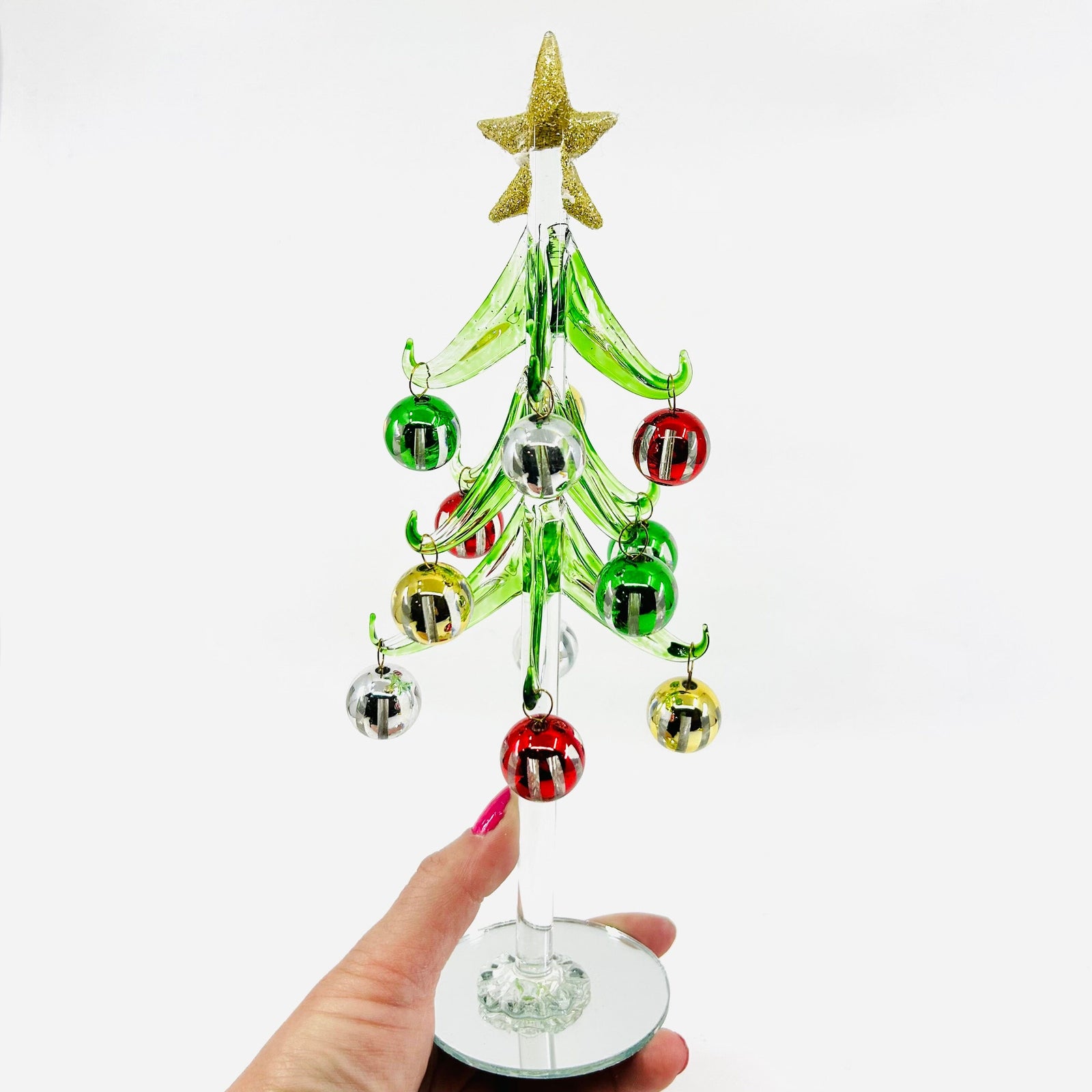 Glass Whimsical Multi Colored Ball Tree Large 14 Decor One Hundred 80 Degrees 