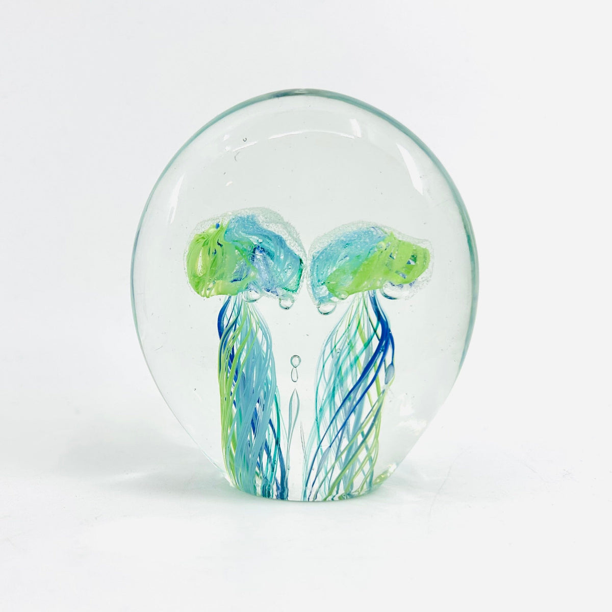 Twin Jellyfish Glow in the Dark Paperweight 10 Decor Chesapeake Bay 