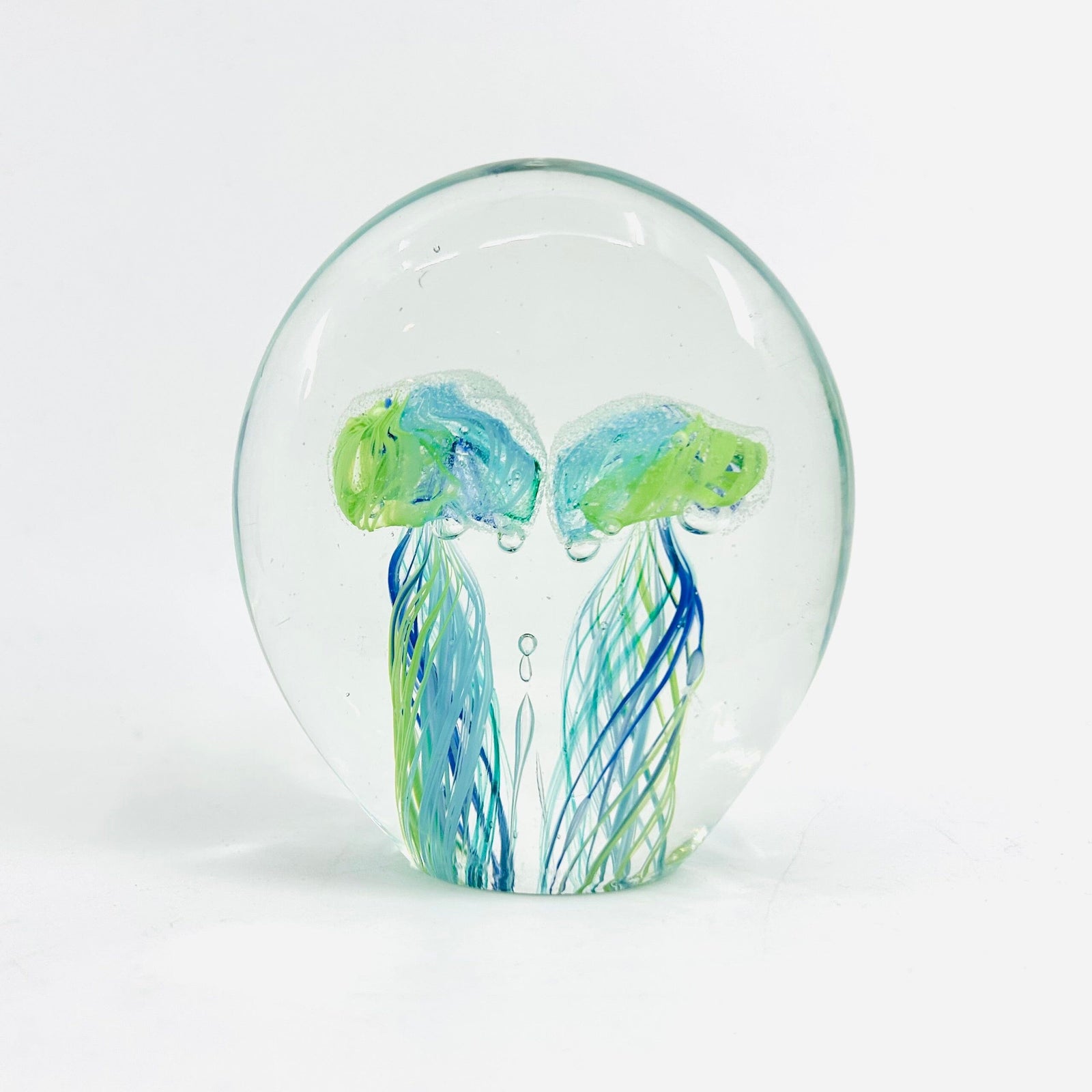 Twin Jellyfish Glow in the Dark Paperweight 10 Decor Chesapeake Bay 