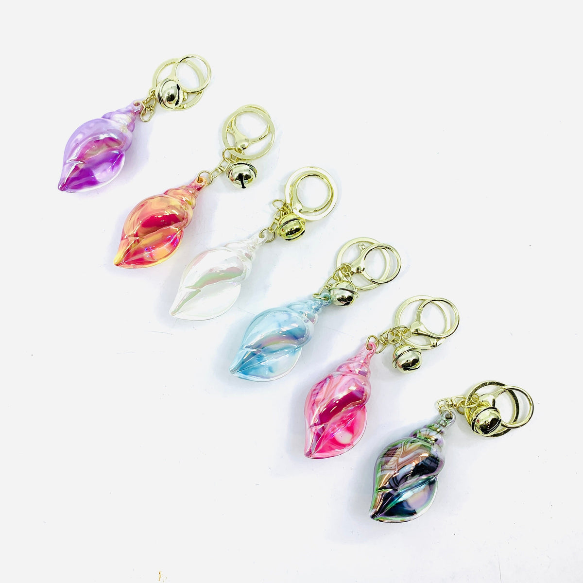Iridescent Shell Keychains Accessory Alex 