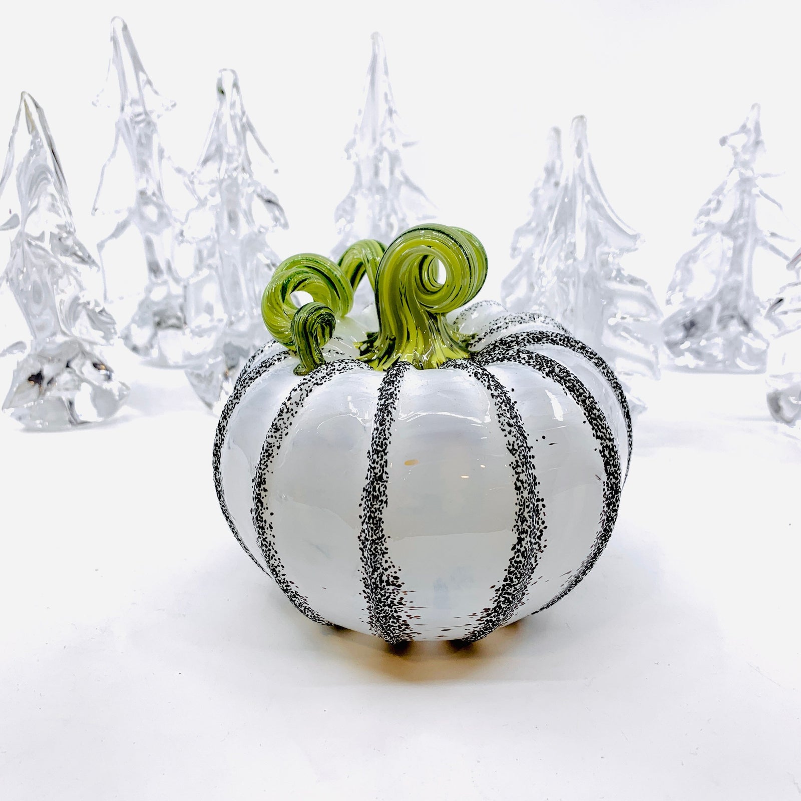 Winter Birch Squat Pumpkin Production Pumpkin Luke Adams Glass Blowing Studio 