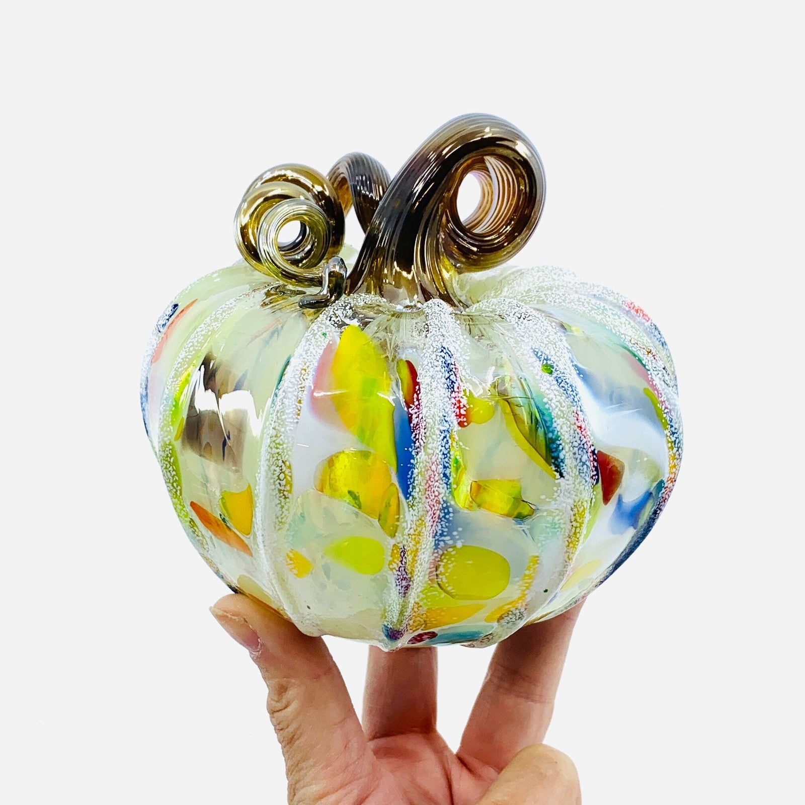 Daily Pumpkin 1742 Holiday Snowfall Squat Gabby Luke Adams Glass Blowing Studio 