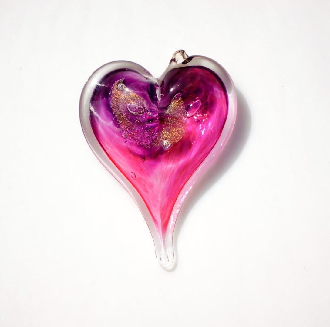Glass Heart Suncatcher - Adore Suncatcher Luke Adams Glass Blowing Studio 