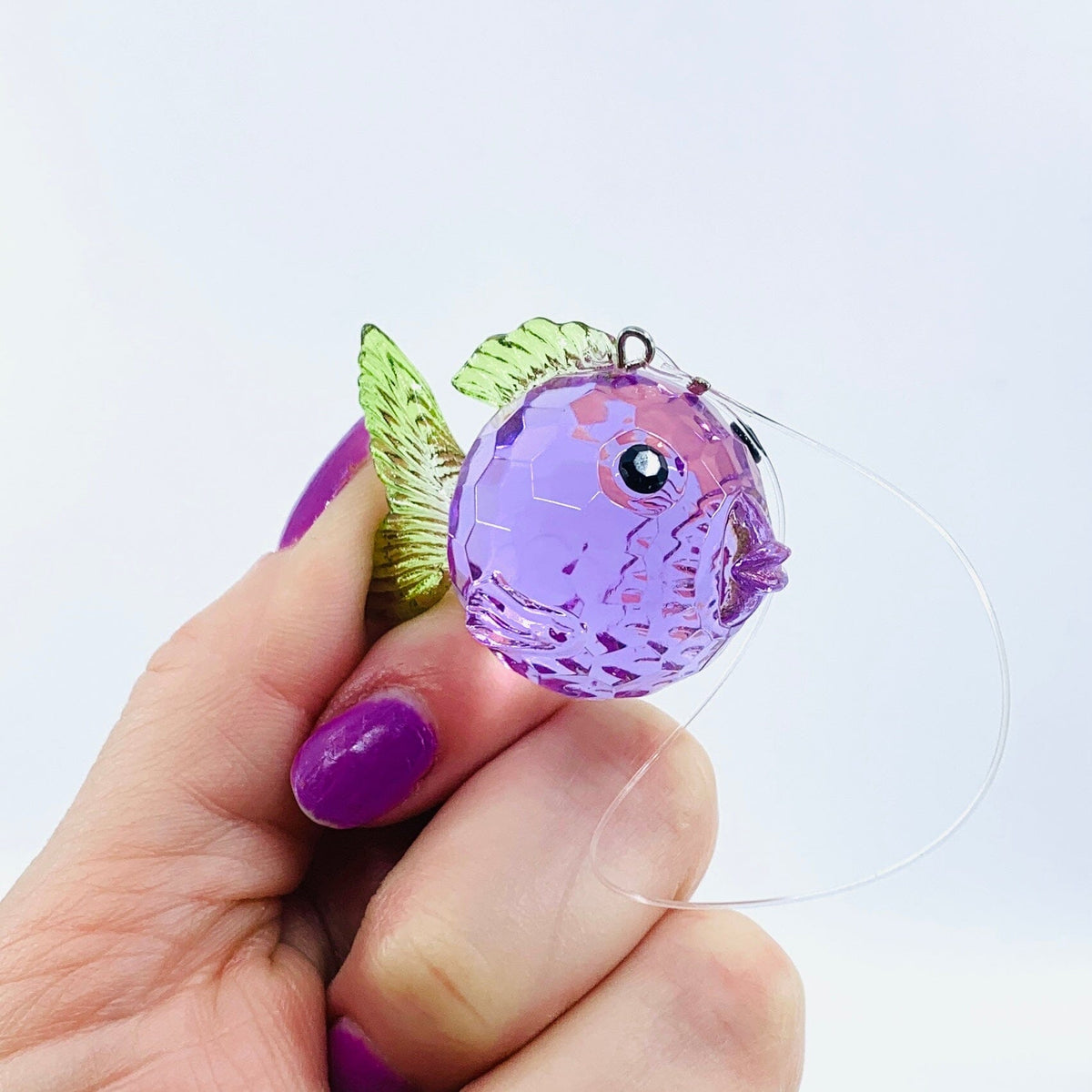 Crystal Acrylic Fish Ornament, Violet Ornament GANZ 