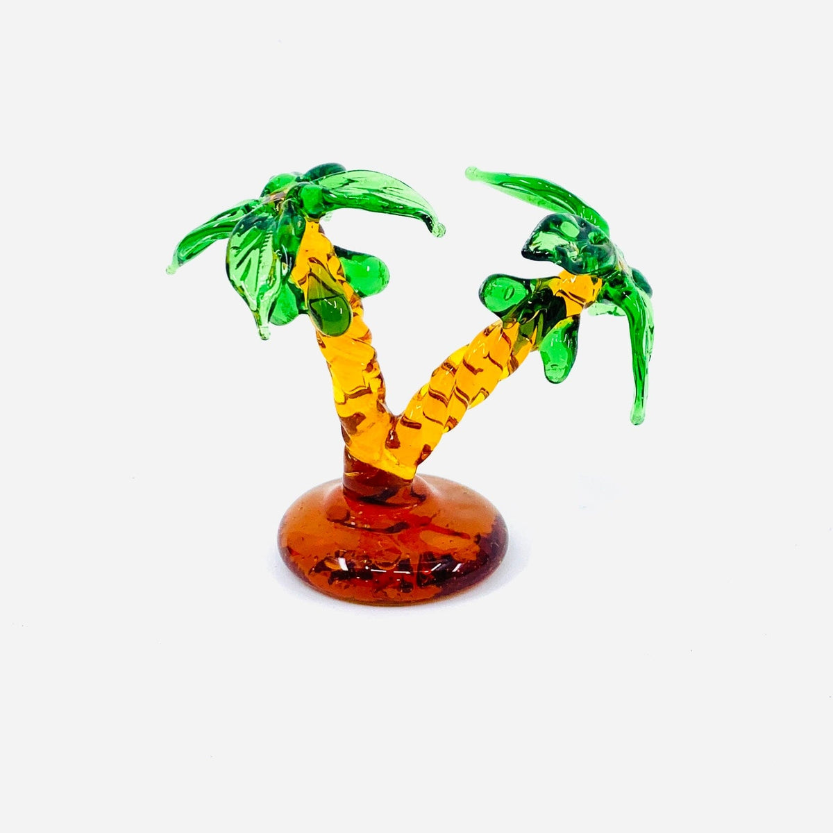 Glass Twin Palm Tree Miniature - 