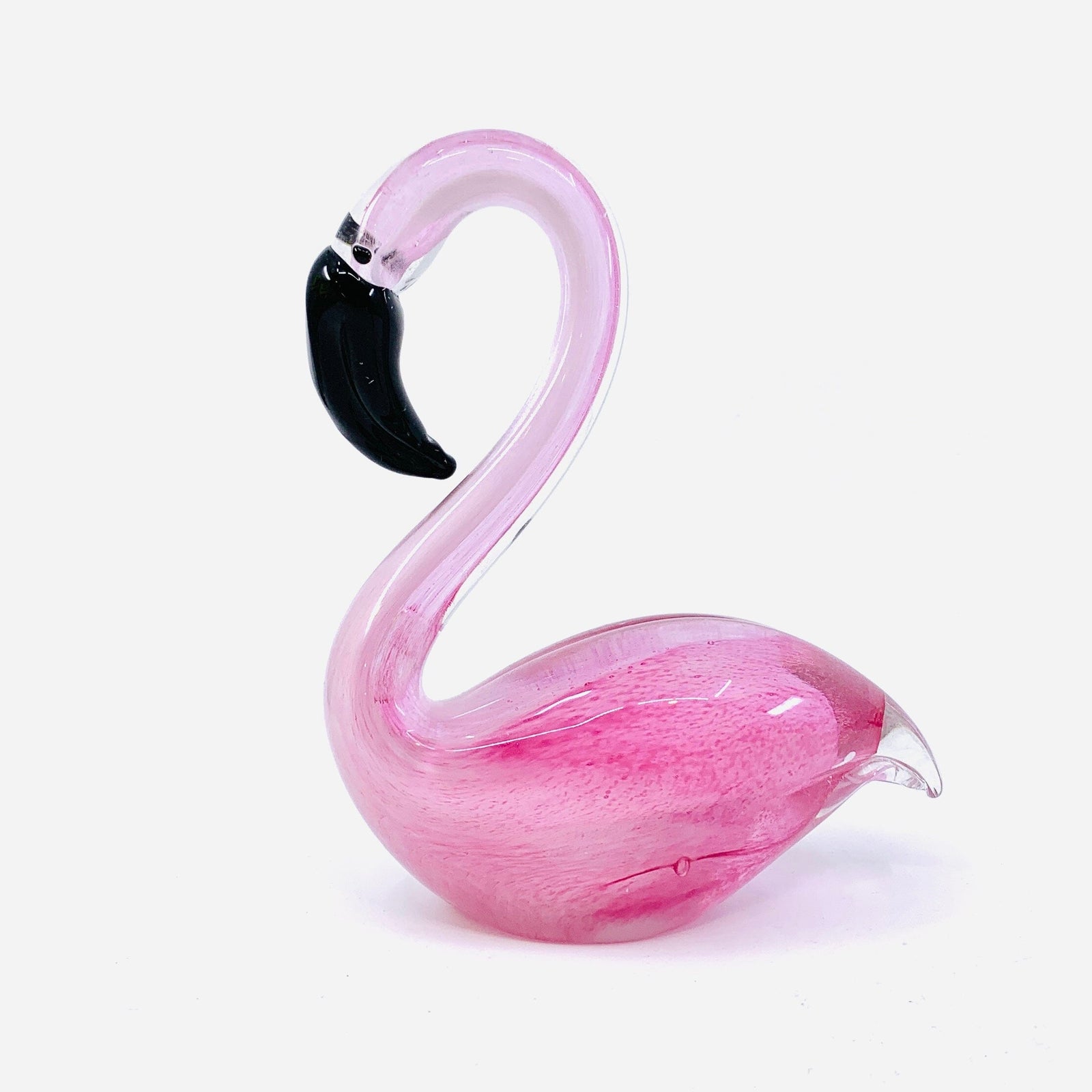 Glass Flamingo Paperweight, Large Decor Chesapeake Bay 