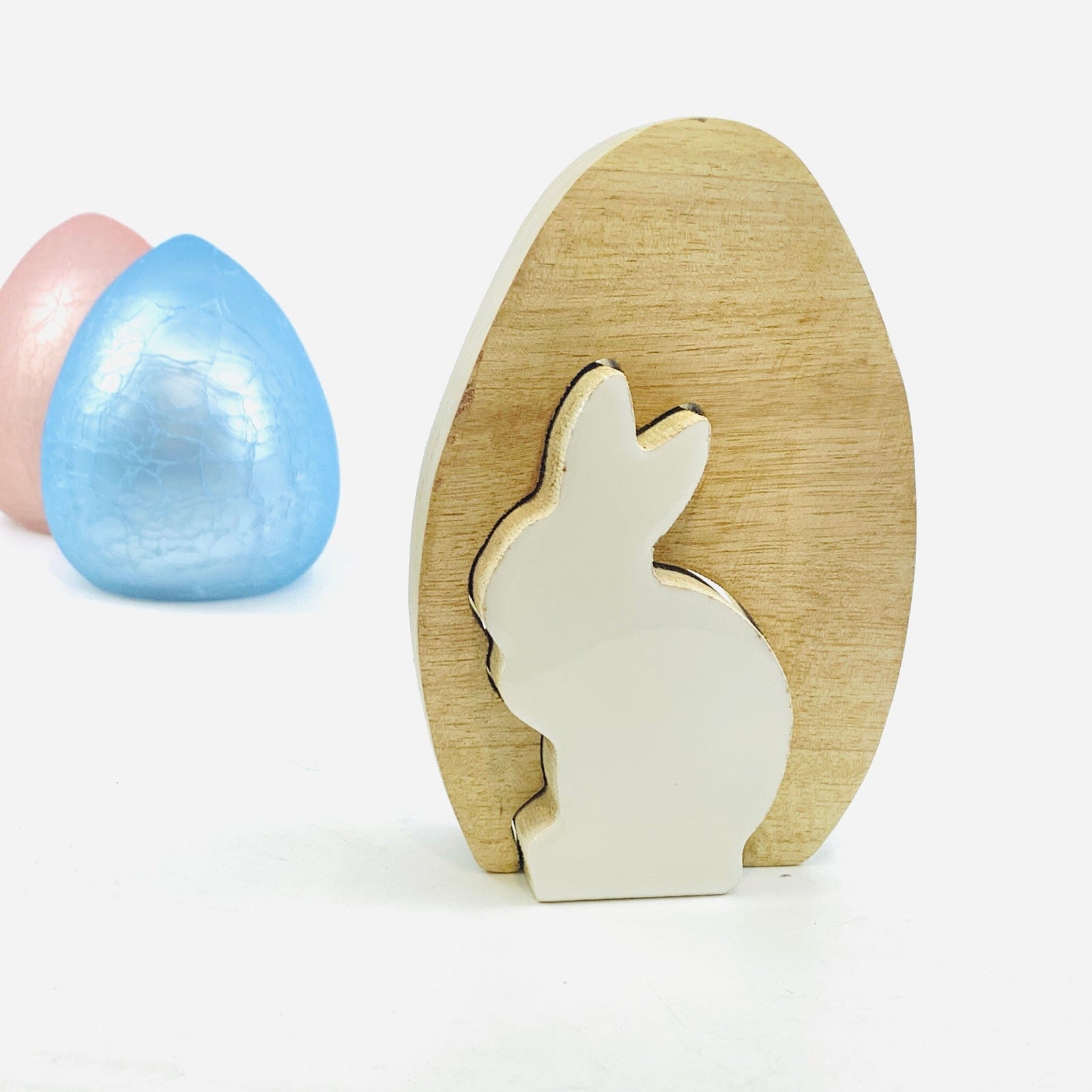 Wooden Enamel Easter Egg Décor KEL-TOY 