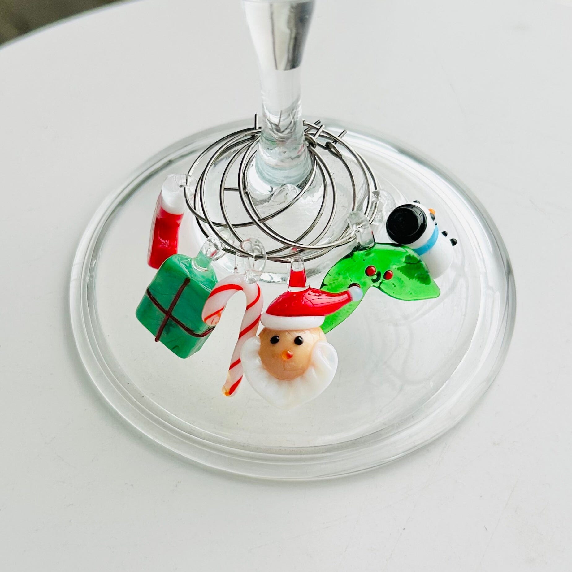 Glass Icon Wine Glass Charms Creative Co-Op 