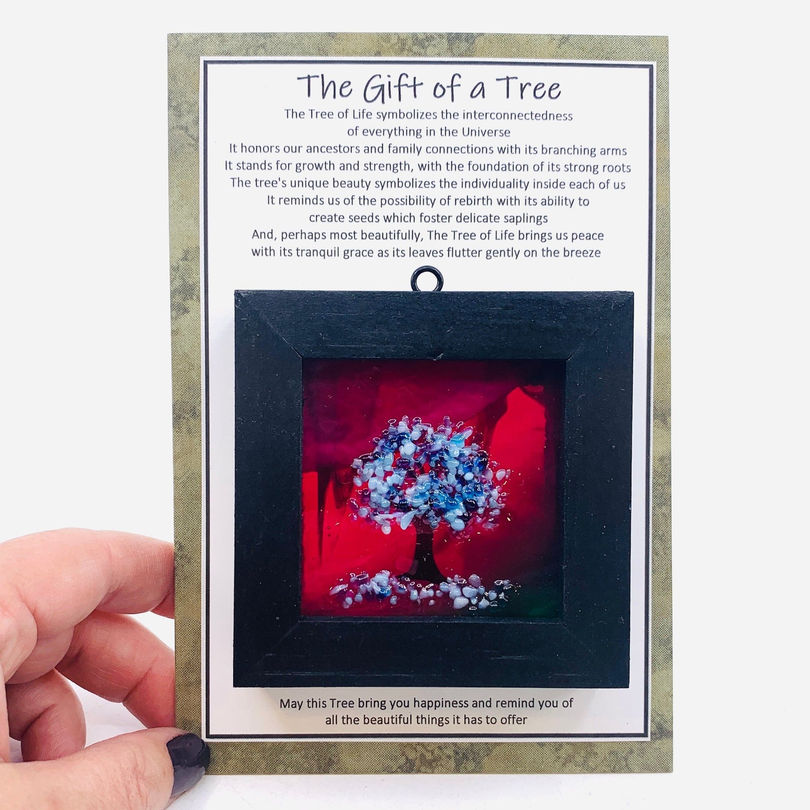Fused Glass Tree of Life Shadow Box 215 Decor Glimmer Glass Gifts 