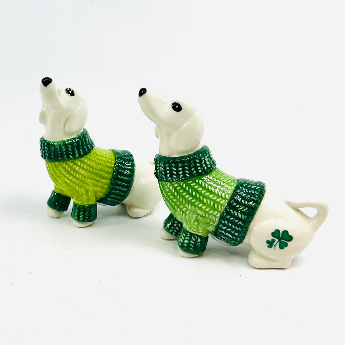 Shamrock Dachshund Salt and Pepper Shakers COSMOS 