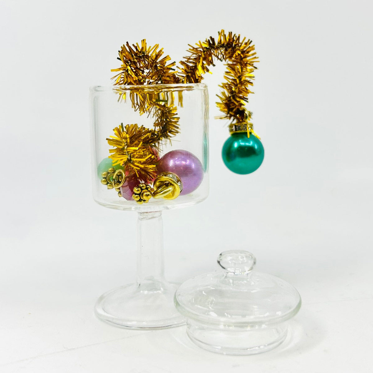 Tiniest Tree Decoration Jar, Gold Garland Miniature - 