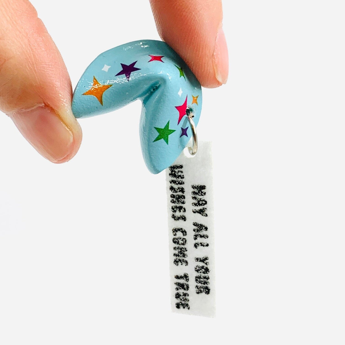 Fortune Favours the Bold Charm - PT122 GANZ Stars Aqua 