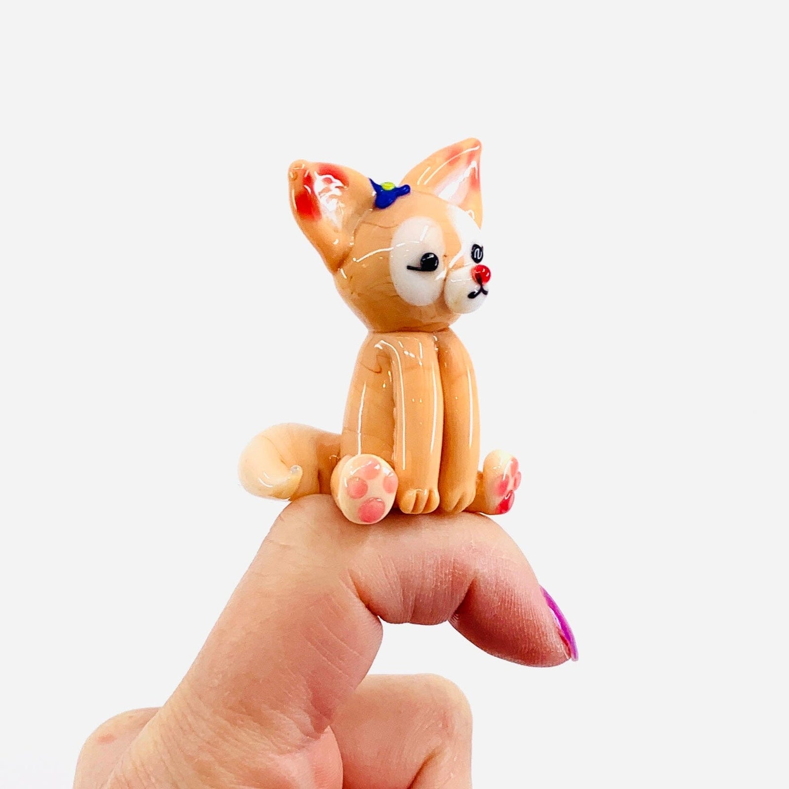 Glass Long Arm Cat Miniature Alex 