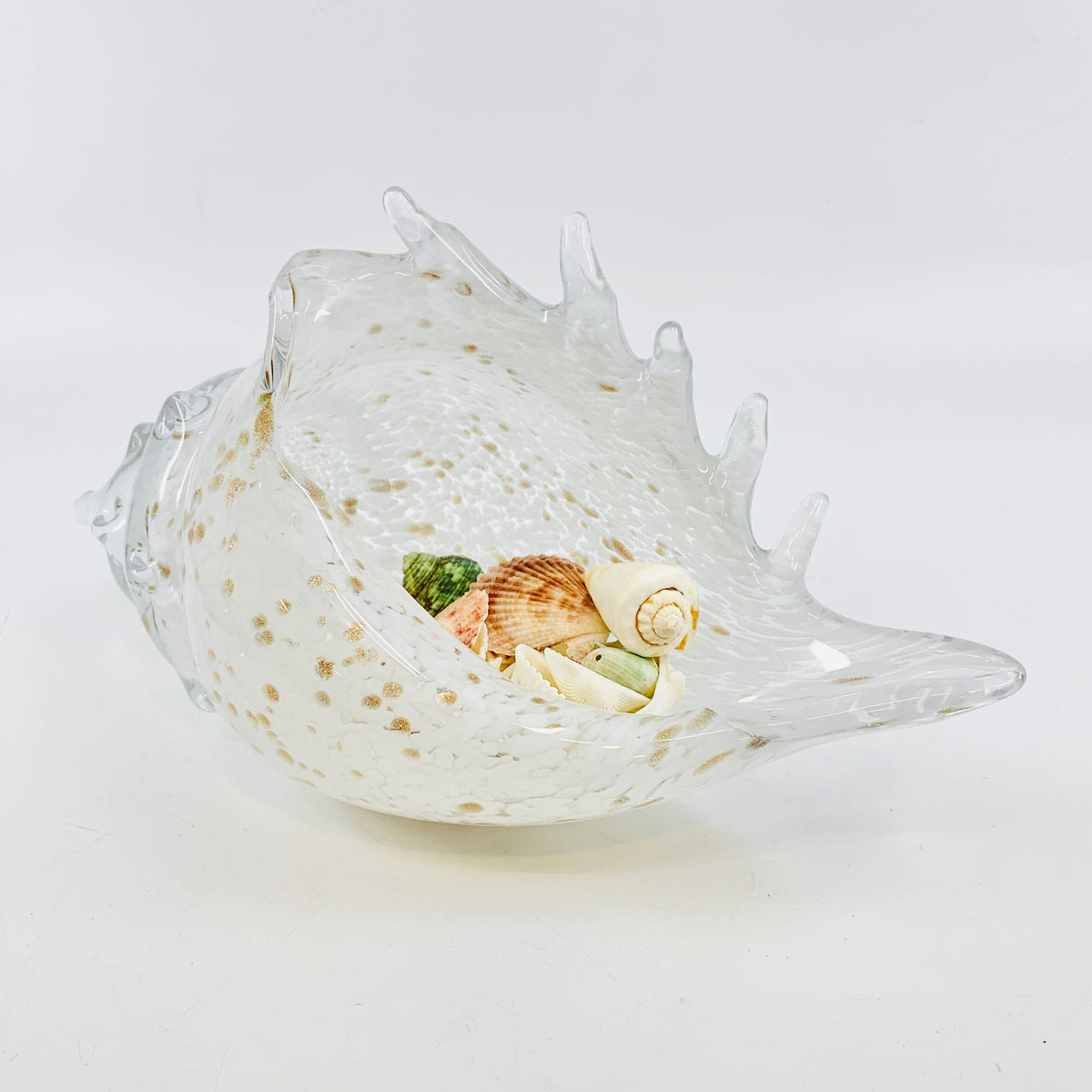 Gold Sparkle Conch Shell Decor Beachcombers 