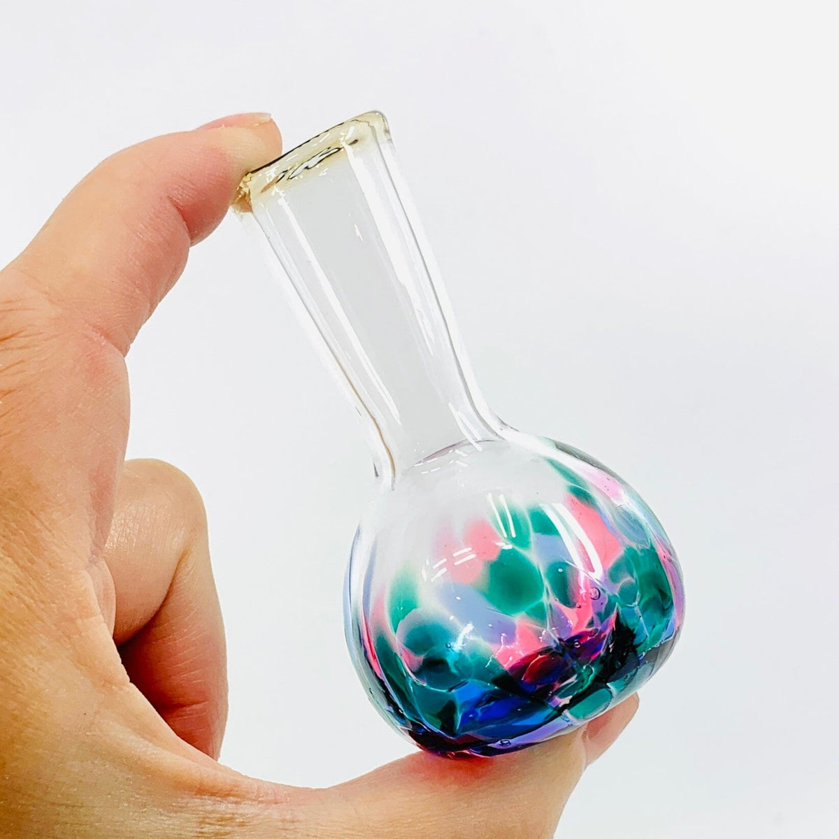 'Mom's Little Dandelion Vase', Artisan Bud Vase - Alfresco Henrietta Glass 