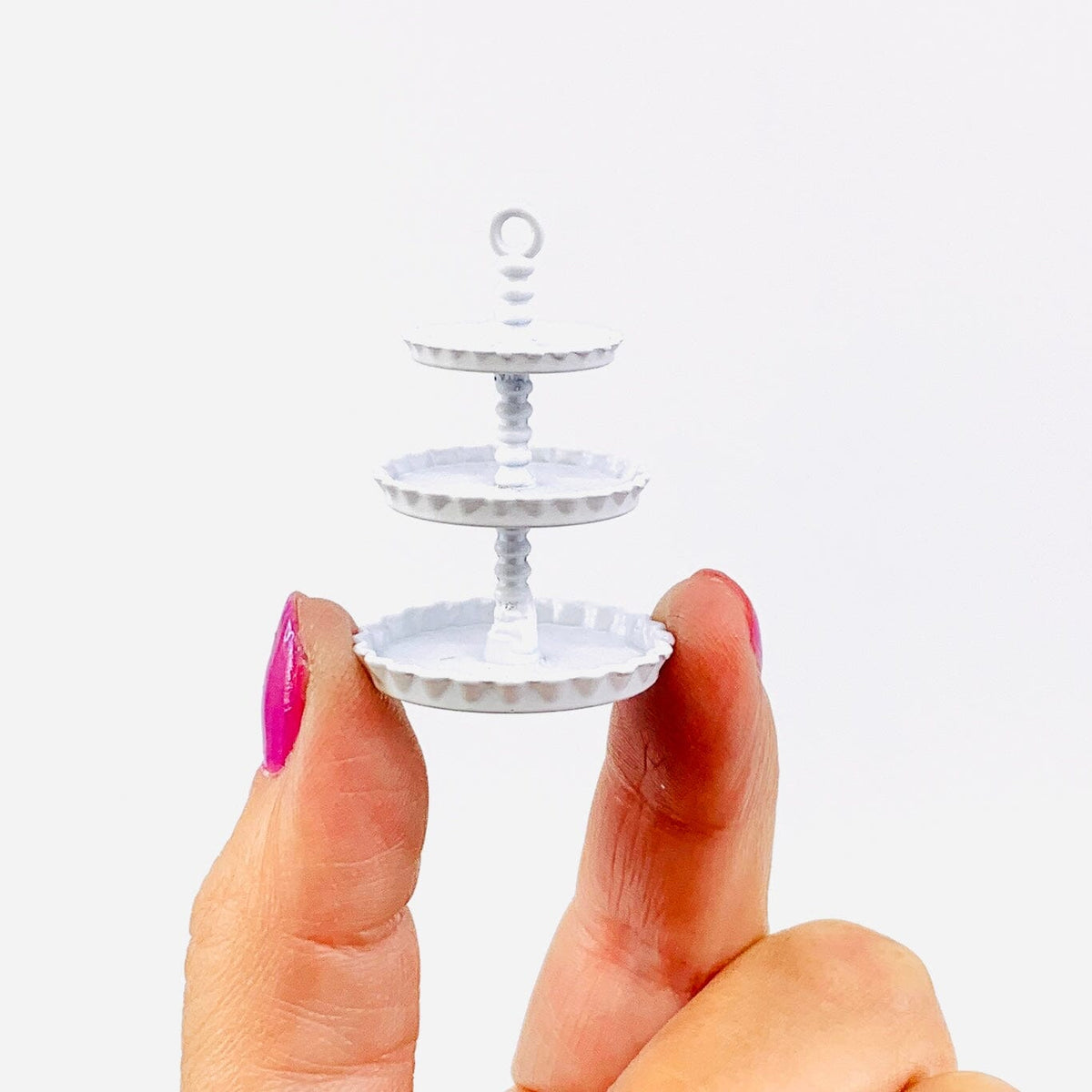 Tiniest Afternoon Tea Serving Stand, White Miniature - 