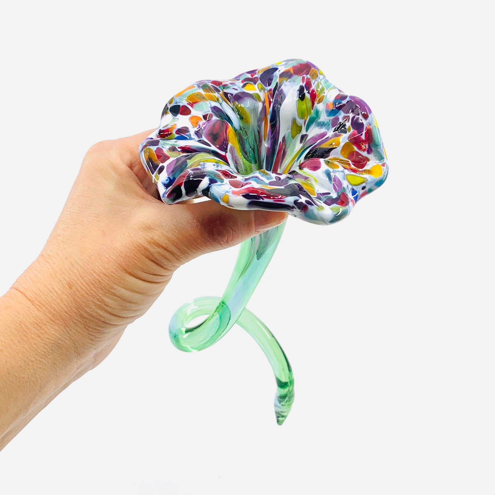 Pulled Glass Flower 39 Decor Luke Adams Glass Blowing Studio 