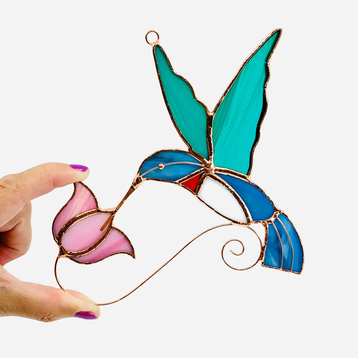 Stained Glass Suncatcher, Hummingbird Ornament Gift Essentials 