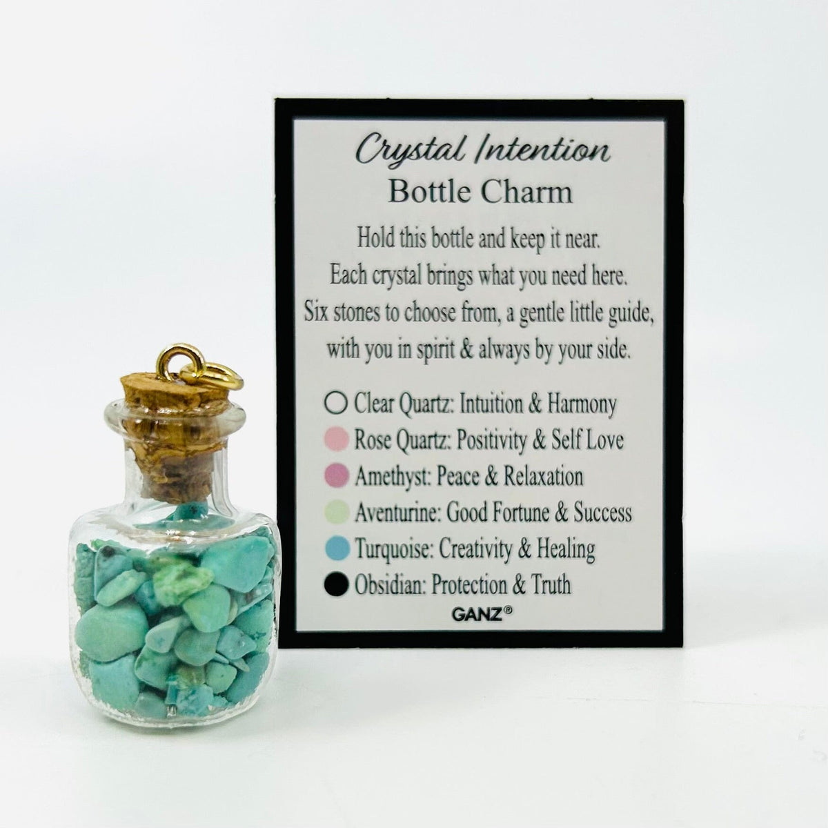 Crystal Intention Charm PT164 Miniature GANZ Turquoise 