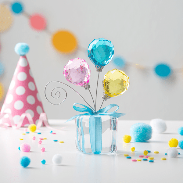 Acrylic Birthday Balloon Bouquet, 23 Decor GANZ 
