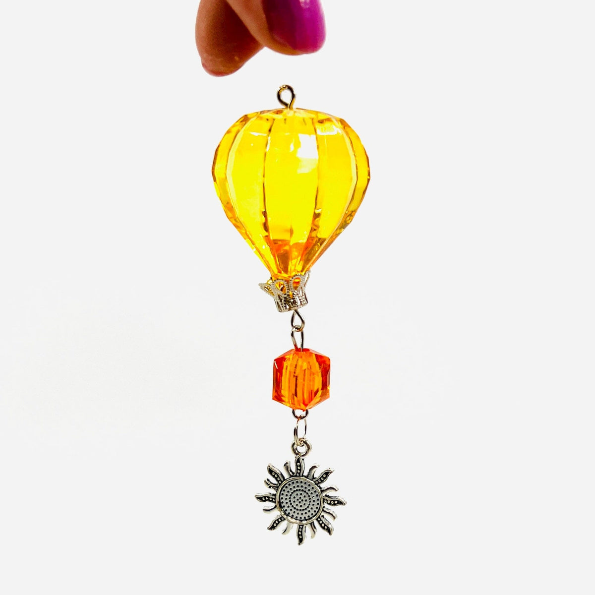 Mini Charm Balloon Crystal Ornament, Orange Ornament GANZ 