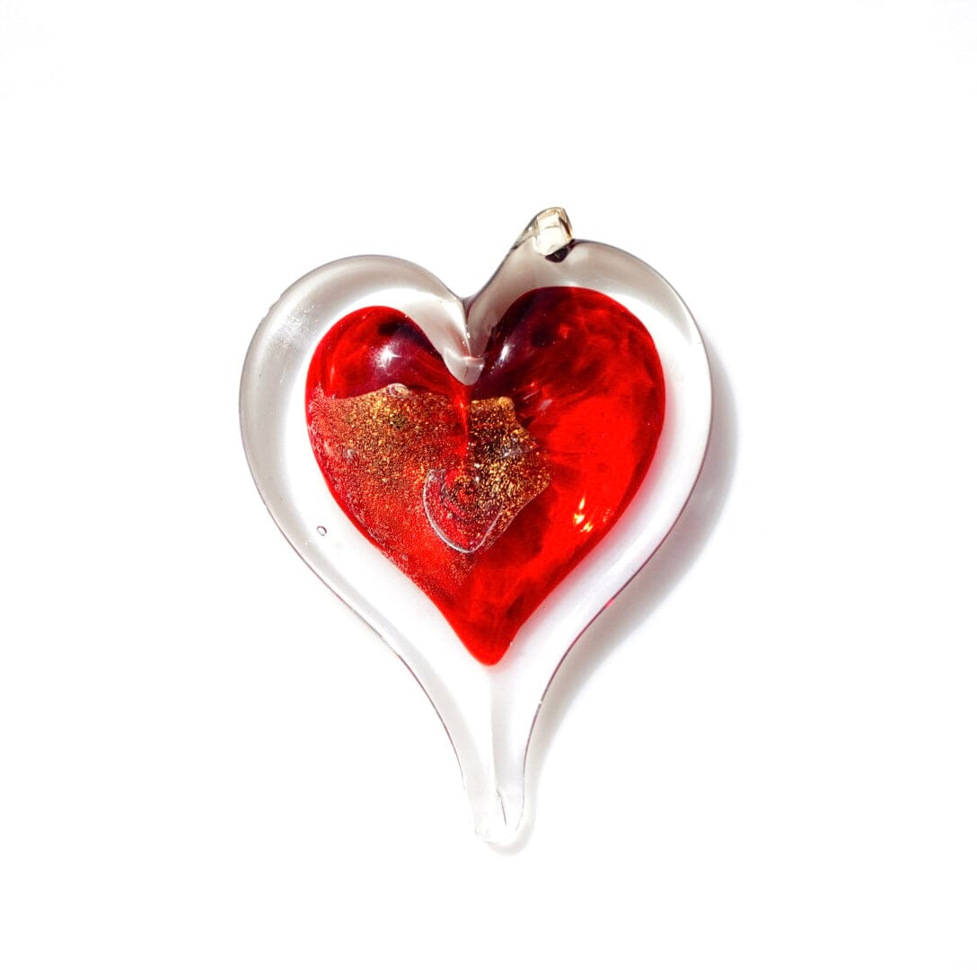 Glass Heart Suncatcher - Love Suncatcher Luke Adams Glass Blowing Studio 