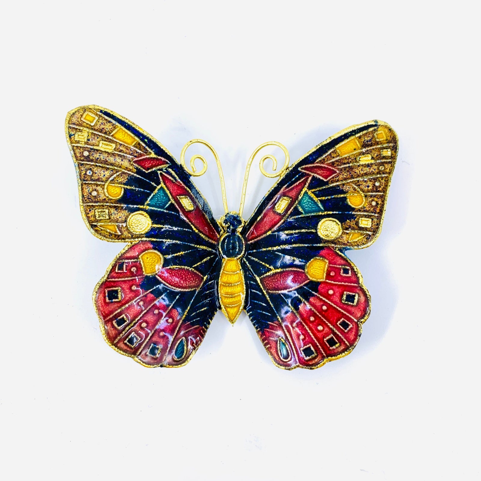 Pewter Enameled Butterfly Magnets -5 Decor Kubla Craft 