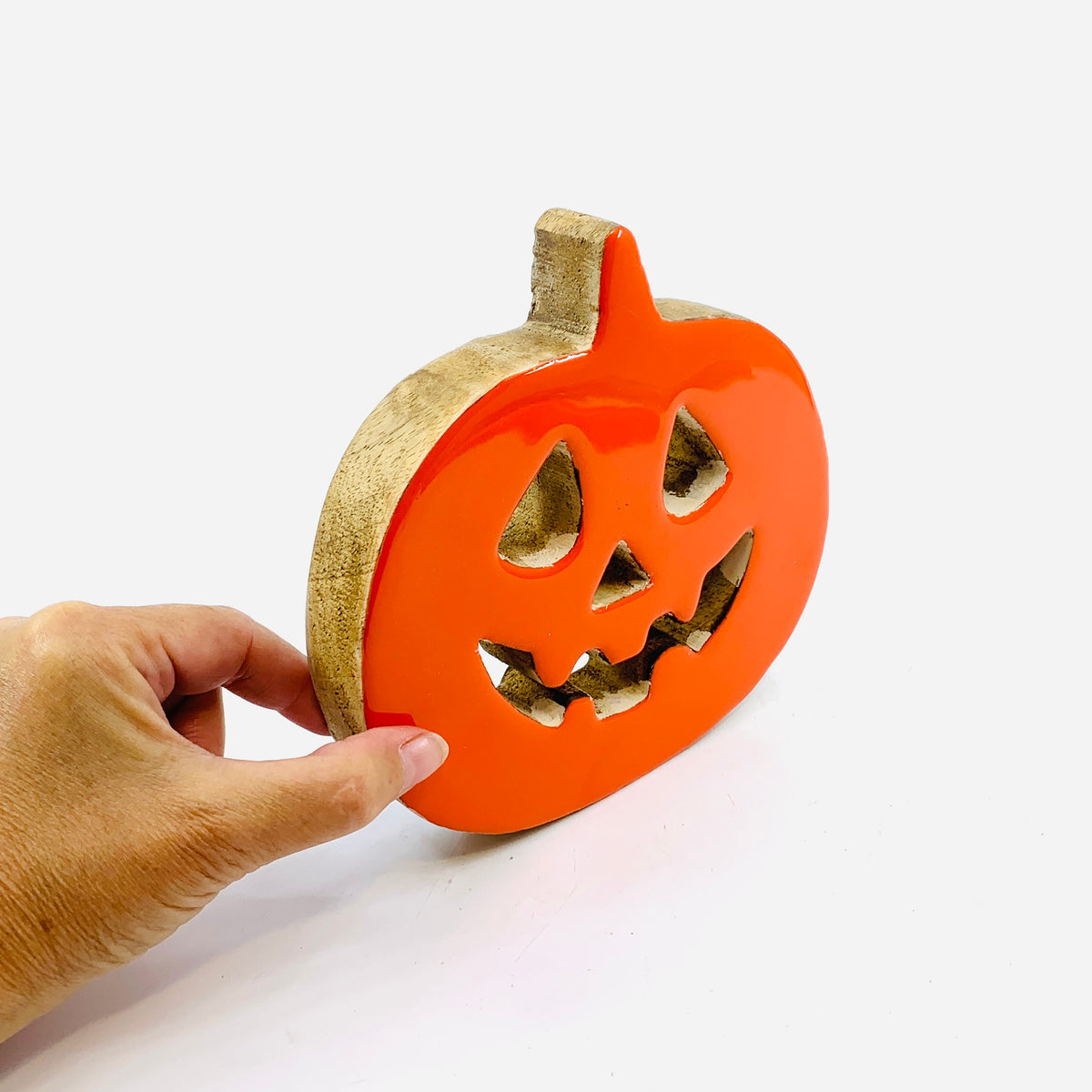 Wooden Jack-O-Lantern, Medium