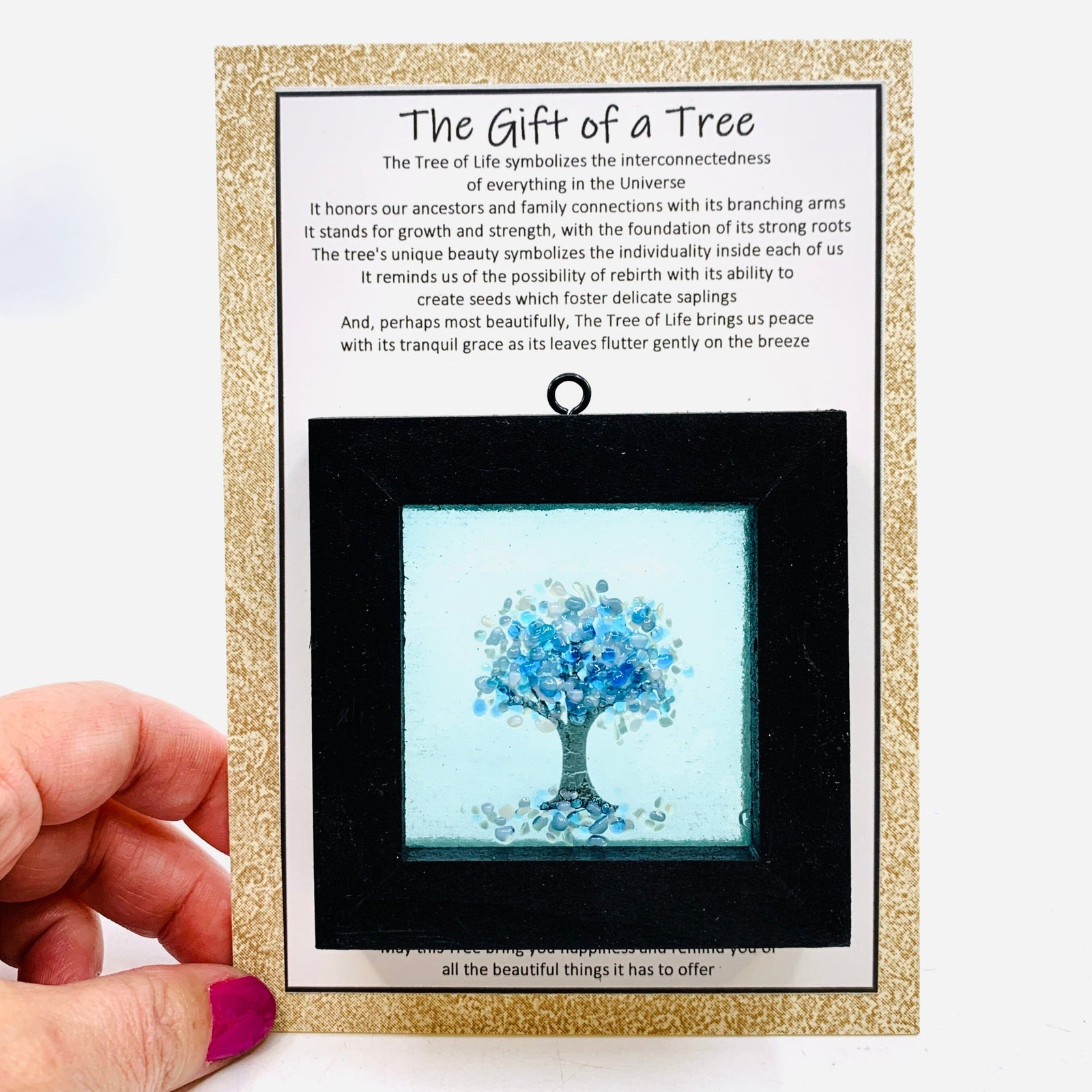 Fused Glass Tree of Life Shadow Box 45 Decor Glimmer Glass Gifts 
