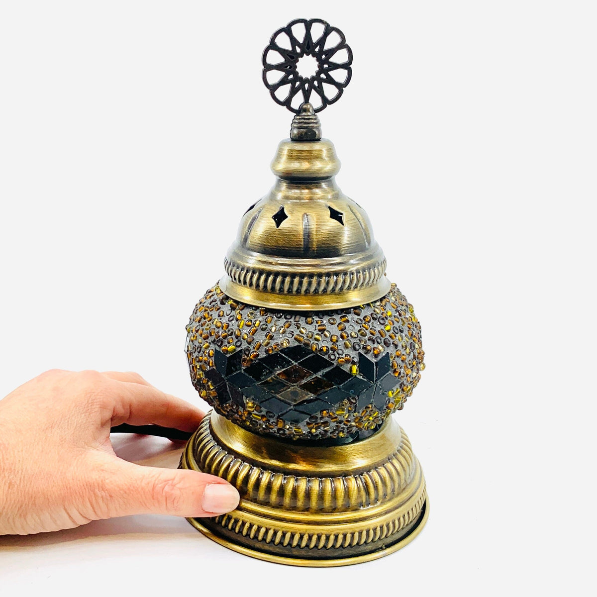Turkish Mosaic Mini Lamp, 3 Decor Natto USA 