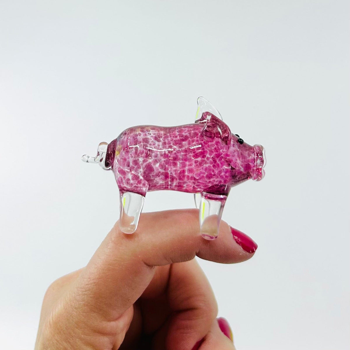 Glass Piggy Miniature - 