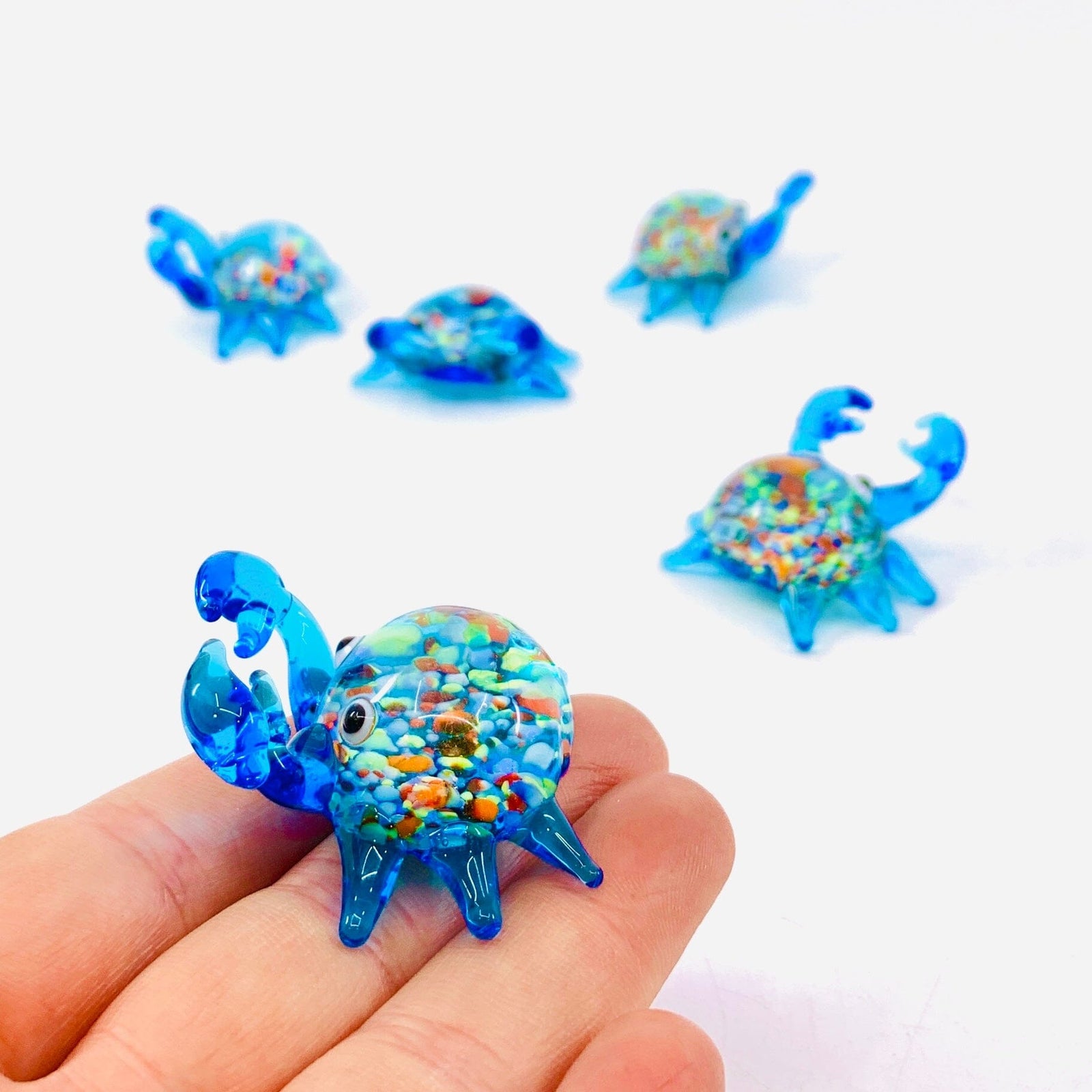 Glass Fiesta Crab 26 Miniature Chesapeake Bay 