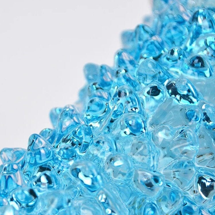 Ice Blue Blown Glass Tree Diamond Star 