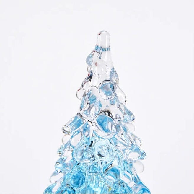 Ice Blue Blown Glass Tree Diamond Star 