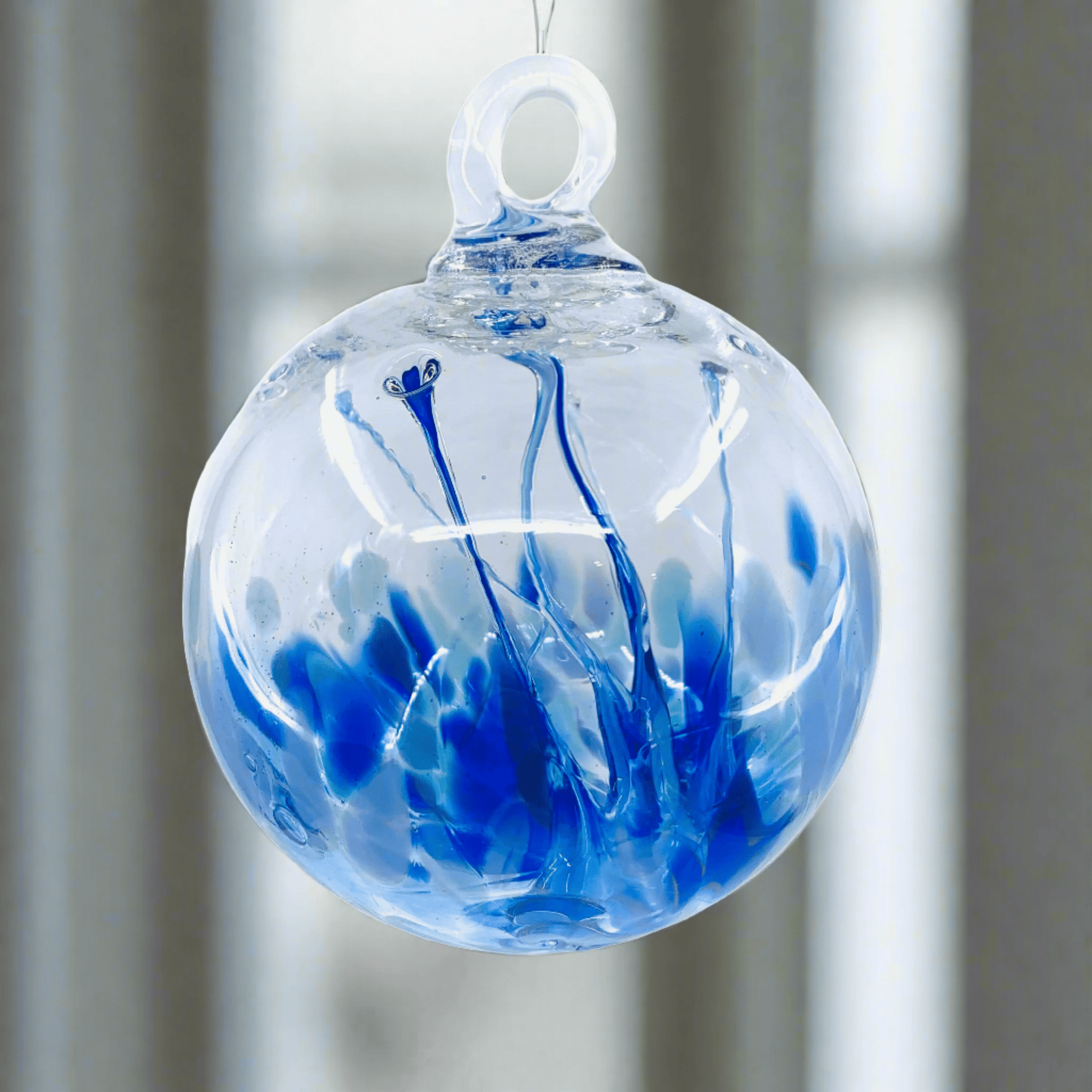 Wish Ball Ornament, Raindrop - Luke Adams Glass Blowing Studio Wish Ball Ornament, Raindrop - Luke Adams Glass Blowing Studio