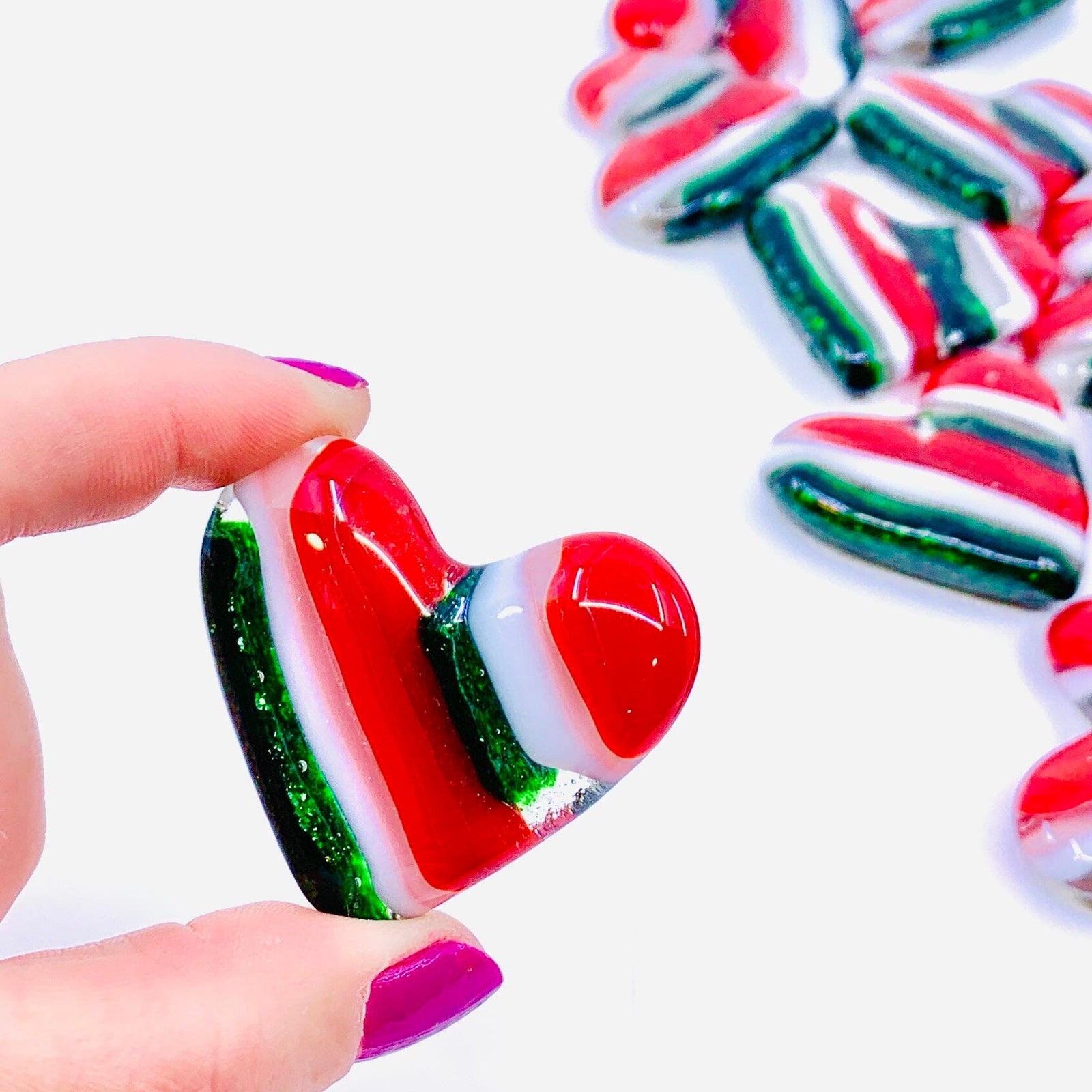 Holiday Stripe Fused Pocket Heart Miniature Jean 