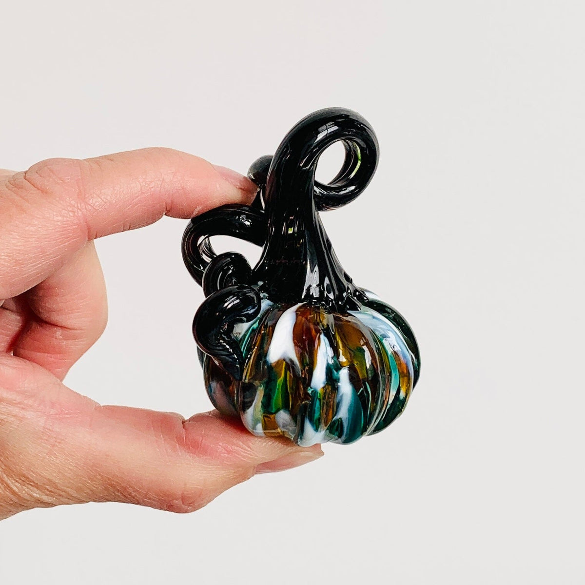 Daily Pumpkin 1311 Mini Paperweight Daily Pumpkin Luke Adams Glass Blowing Studio 