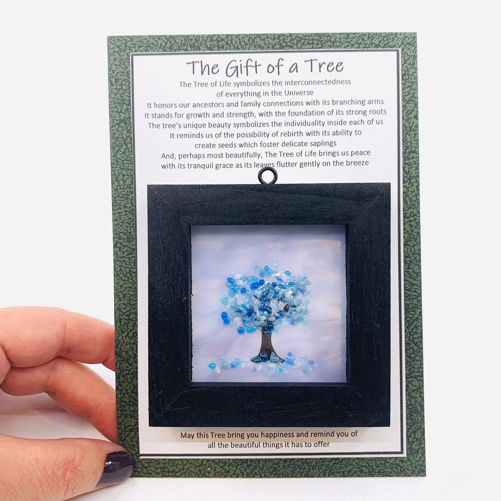 Fused Glass Tree of Life Shadow Box 80 Decor Glimmer Glass Gifts 