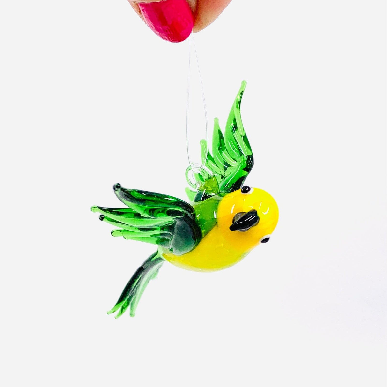 Tropical Bird Ornament, Yellow Miniature C&F Enterprises 