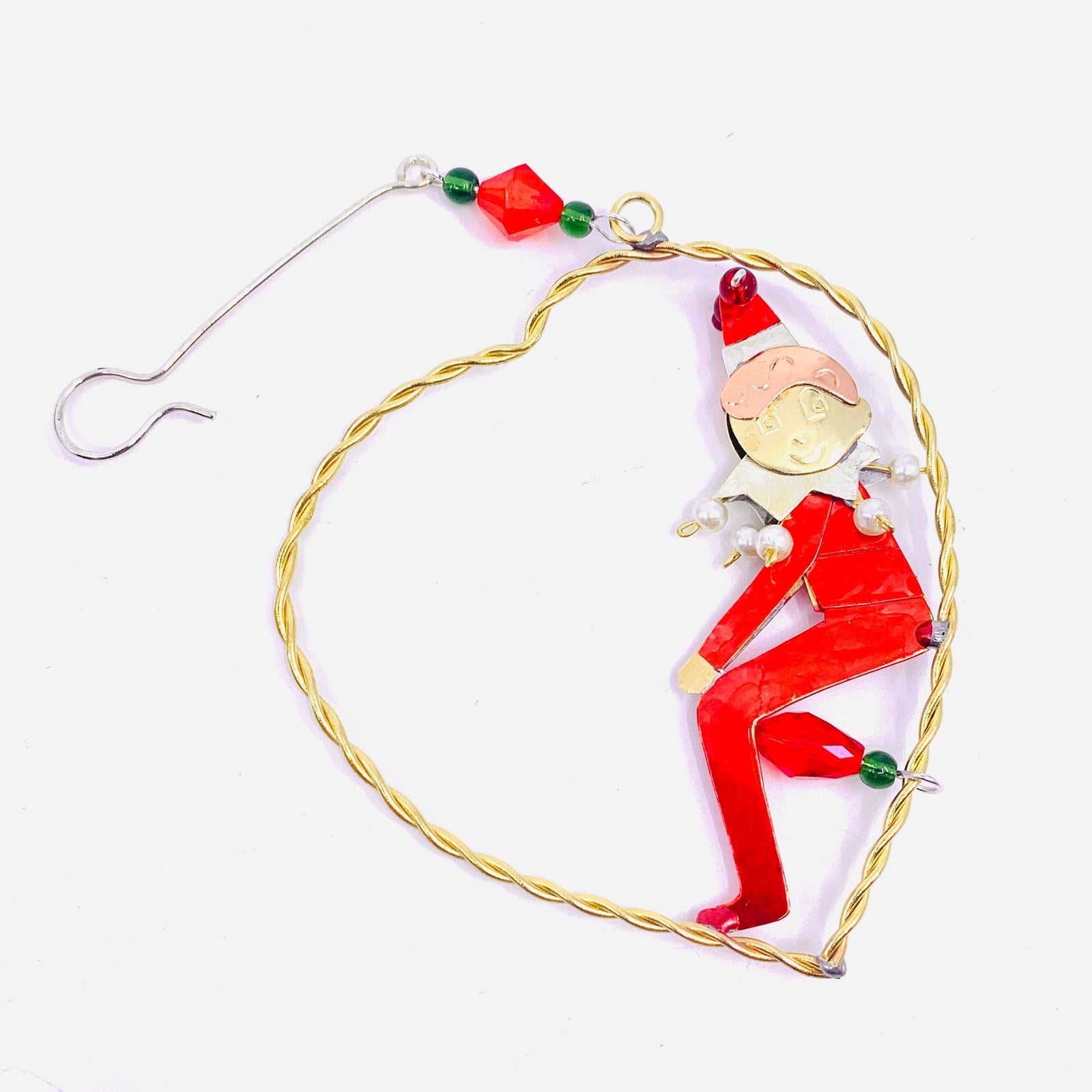 Mixed Metal Ornament, Elfin Heart 21 Miniature Pilgrim Imports 