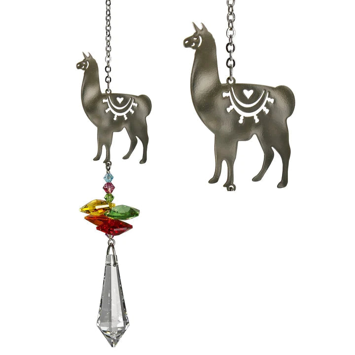 Crystal Fantasy Llama Suncatcher, 14 Woodstock Chimes 