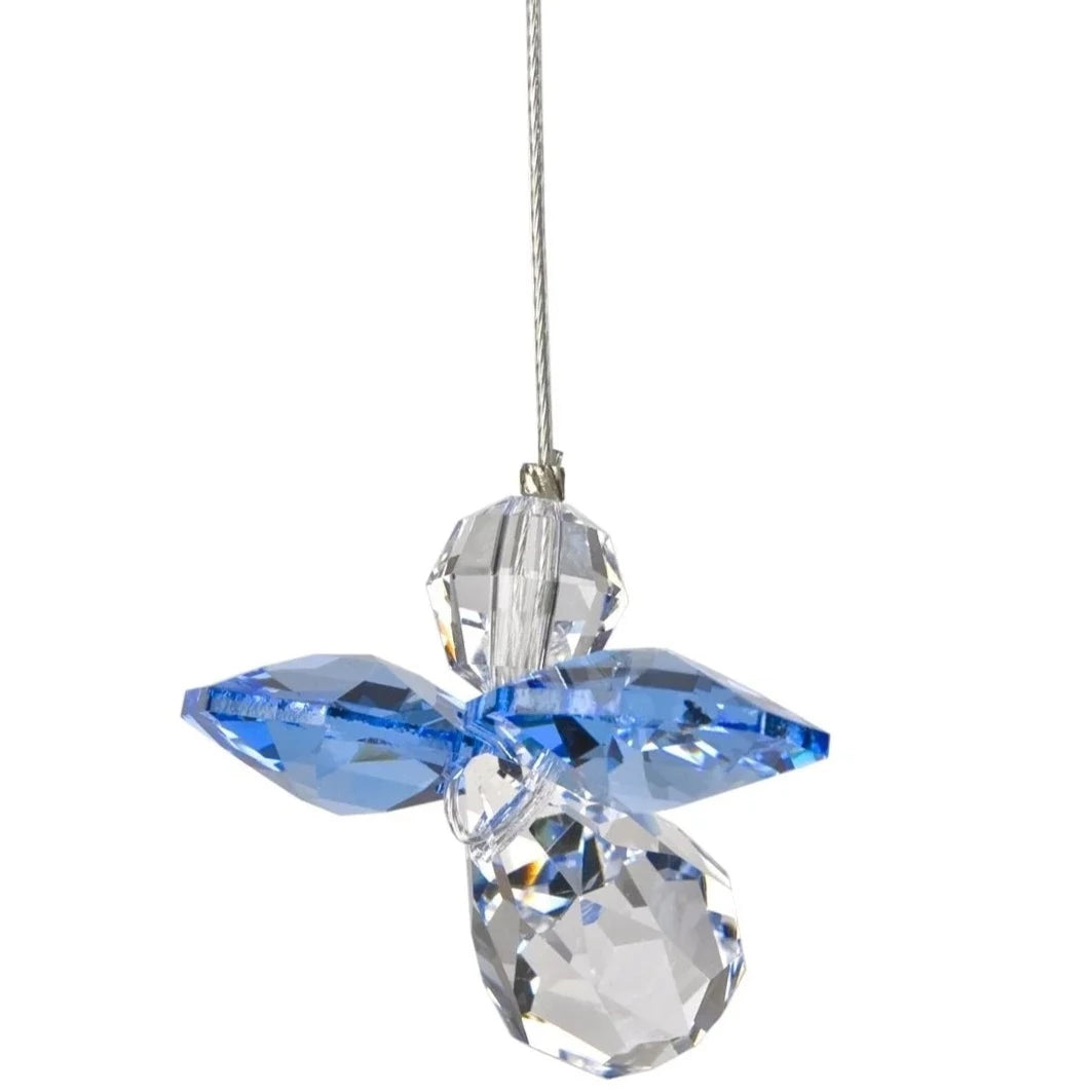 Crystal Fantasy Guardian Angel Suncatcher, Sapphire 29 Woodstock Chimes 