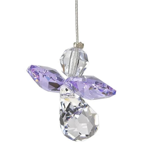 Crystal Fantasy Guardian Angel Suncatcher, Light Amethyst 26 Woodstock Chimes 