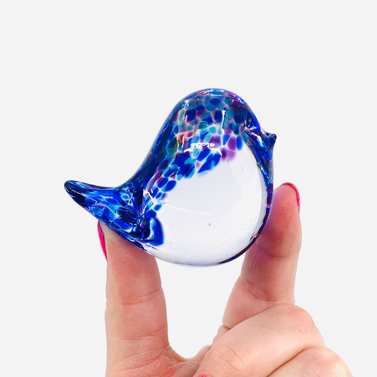 Little Glass Bird, Midnight Confetti Miniature Henrietta Glass 