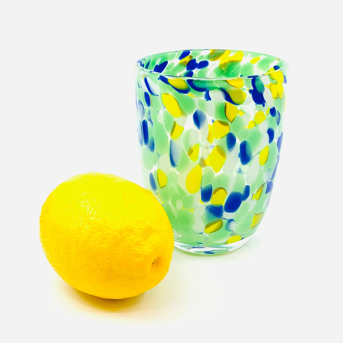 Spotted Glass Tumbler, Green Decor One Hundred 80 Degrees 