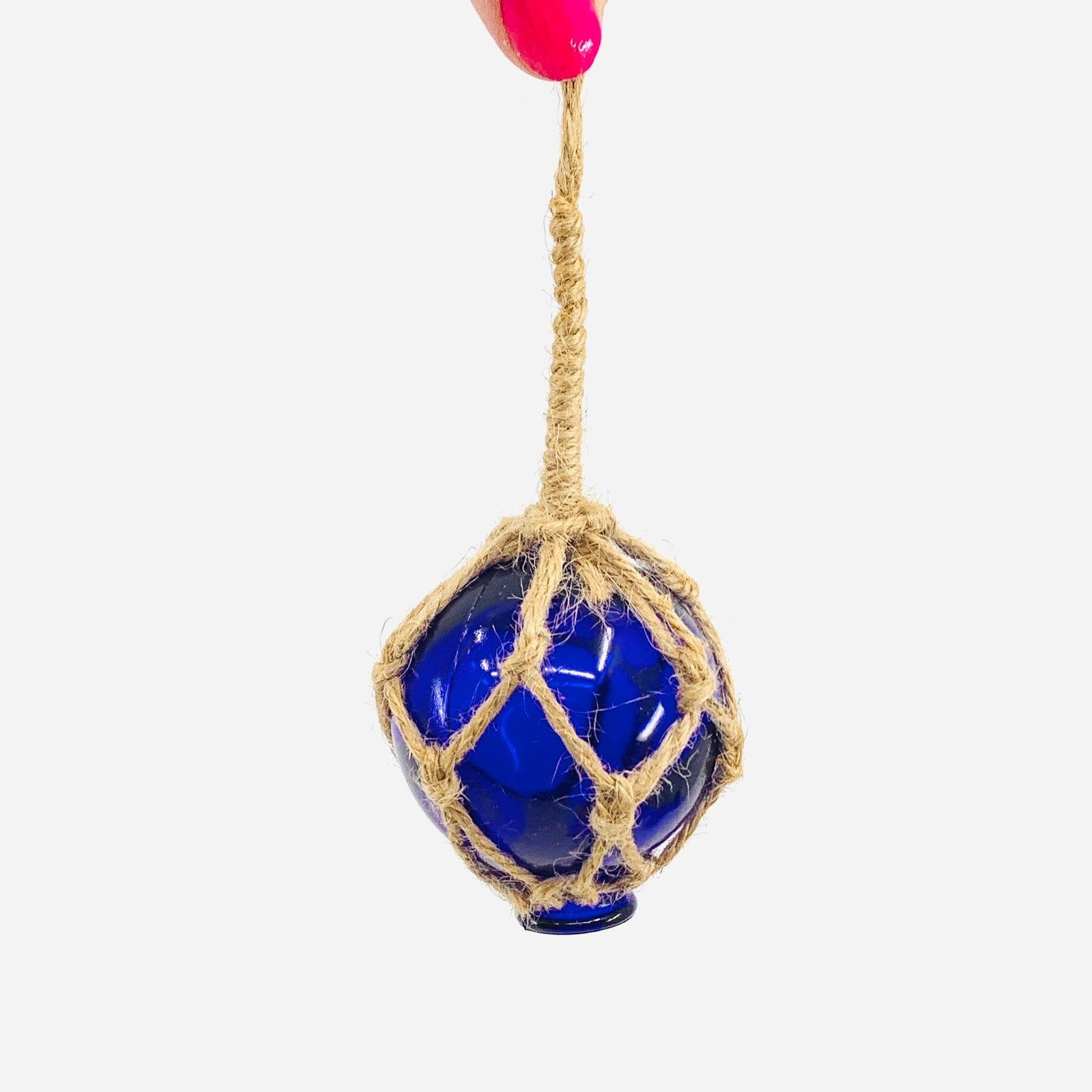 Macramé Glass Ball Ornament - Orange Chesapeake Bay 