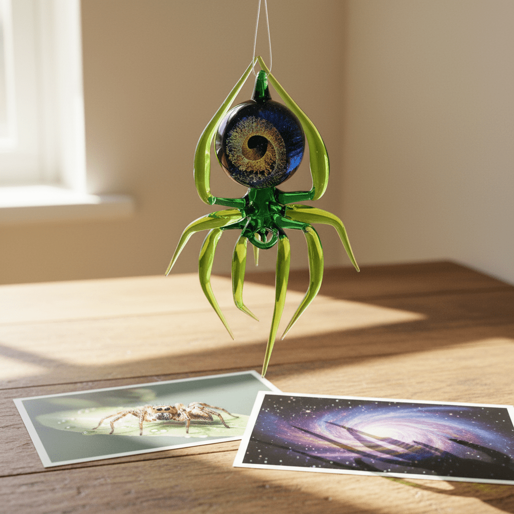 Glass Galaxy Spider Ornament, 46 Ornament WGK Glass Art Inc 