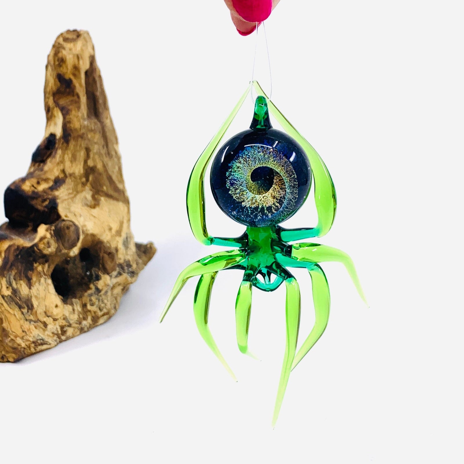 Glass Galaxy Spider Ornament, 46 Ornament WGK Glass Art Inc 