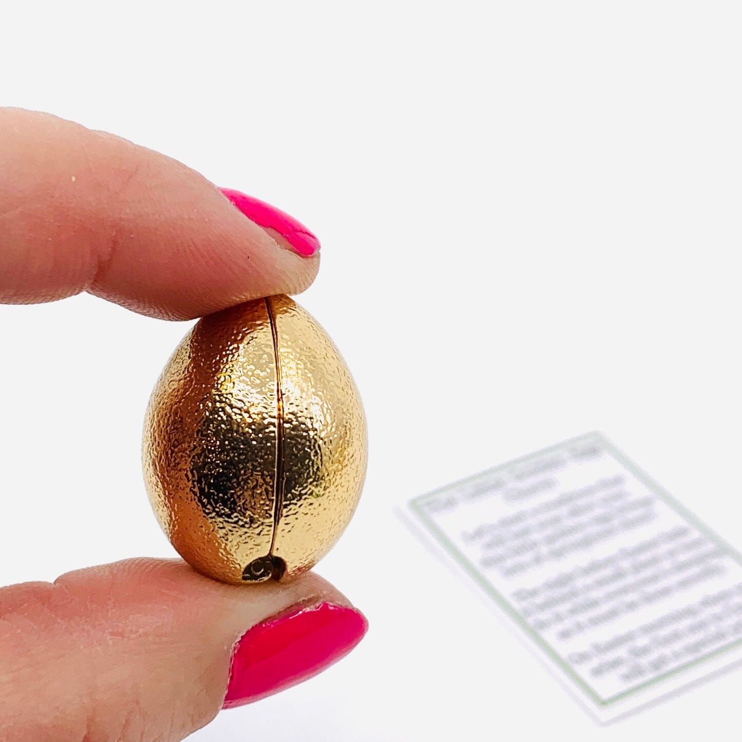 The Little Golden Egg Charm - PT 115 Miniature GANZ 